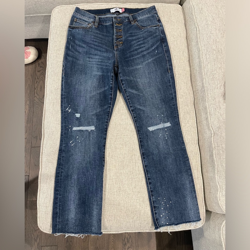 Cabi Button Fly Straight Jeans